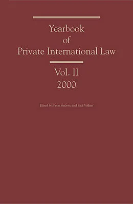 E-Book (pdf) Yearbook of Private International Law 2 (2000) von Petar Sarcevic, Paul Volken