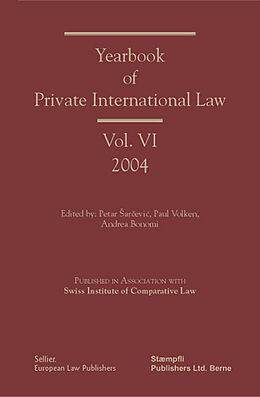 eBook (pdf) Yearbook of Private International Law 6 (2004) de Petar Sarcevic, Paul Volken, Andrea Bonomi