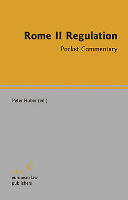 eBook (pdf) Rome II Regulation de Peter Huber
