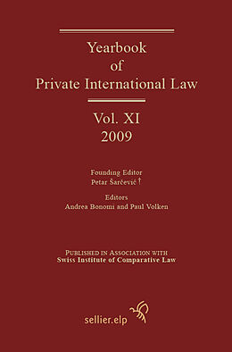eBook (pdf) Yearbook of Private International Law Volume XI (2009) de 