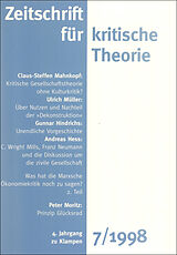 E-Book (pdf) Zeitschrift für kritische Theorie / Zeitschrift für kritische Theorie, Heft 7 von 