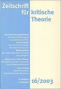 E-Book (pdf) Zeitschrift für kritische Theorie / Zeitschrift für kritische Theorie, Heft 16 (2003) von 