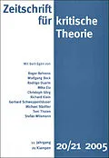 E-Book (pdf) Zeitschrift für kritische Theorie / Zeitschrift für kritische Theorie, Heft 20/21 von 