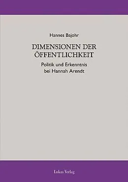 E-Book (pdf) Dimensionen der Öffentlichkeit von Hannes Bajohr