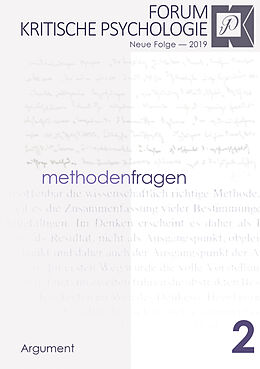 Paperback Forum Kritische Psychologie / Methodenfragen von 