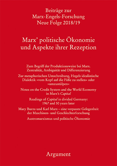 Marx politische Ökonomie und Aspekte ihrer Rezeption