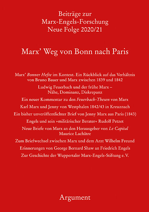 Marx Weg von Bonn nach Paris