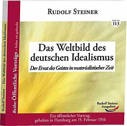 Kartonierter Einband Das Weltbild des deutschen Idealismus von Rudolf Steiner