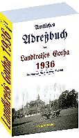 Kartonierter Einband Adressbuch Einwohnerbuch Landkreis GOTHA 1936 in Thüringen von 