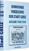 Kartonierter Einband Einwohnerbuch der Stadt Greiz 1948/49 von 