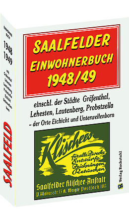 Kartonierter Einband SAALFELDER Einwohnerbuch 1948/49 von 