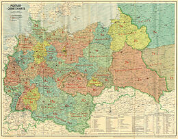 (Land)Karte Großdeutsches Reich - Postleit-Gebietskarte, März 1944 von 