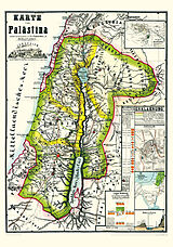 (Land)Karte Historische Karte von PALÄSTINA 1869 (Plano) von 