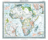(Land)Karte General-Karte von AFRIKA, 1890 [gerollt] von Friedrich Handtke