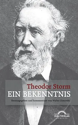 E-Book (pdf) Ein Bekenntnis. Novella Medici von Theodor Storm, Walter Zimorski