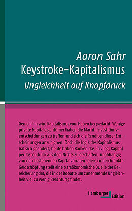 Fester Einband Keystroke-Kapitalismus von Aaron Sahr