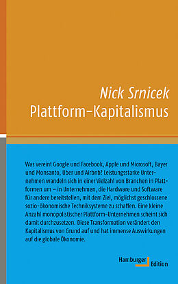 Fester Einband Plattform-Kapitalismus von Nick Srnicek
