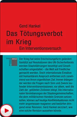 E-Book (pdf) Das Tötungsverbot im Krieg von Gerd Hankel