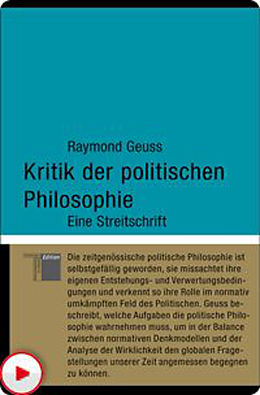 E-Book (epub) Kritik der politischen Philosophie von Raymond Geuss