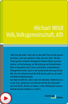E-Book (epub) Volk, Volksgemeinschaft, AfD von Michael Wildt