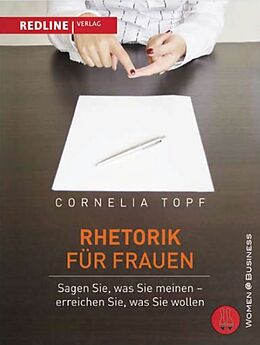 Kartonierter Einband Rhetorik für Frauen von Cornelia Topf