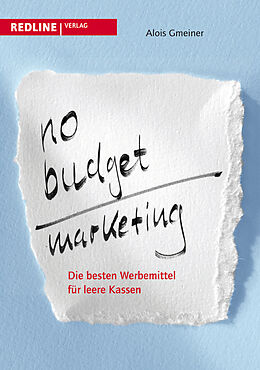 Kartonierter Einband No-Budget-Marketing von Alois Gmeiner