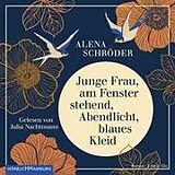 Audio CD (CD/SACD) Junge Frau, am Fenster stehend, Abendlicht, blaues Kleid von Alena Schröder