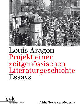 Kartonierter Einband Projekt einer zeitgenössischen Literaturgeschichte von Louis Aragon