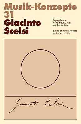 Kartonierter Einband Giacinto Scelsi von 
