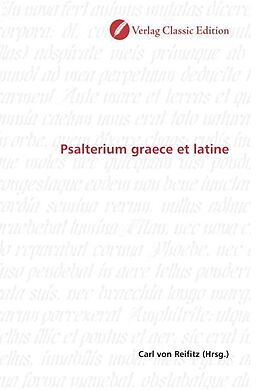 Kartonierter Einband Psalterium graece et latine von Carl von Reifitz