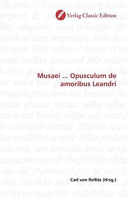 Kartonierter Einband Musaei ... Opusculum de amoribus Leandri von Carl von Reifitz