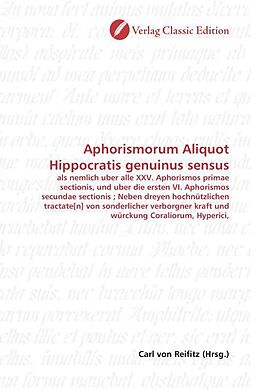 Kartonierter Einband Aphorismorum Aliquot Hippocratis genuinus sensus von 
