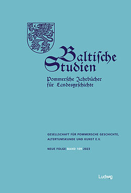 Kartonierter Einband Baltische Studien, Pommersche Jahrbücher für Landesgeschichte. Band 109 NF von 