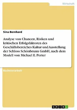 E-Book (pdf) Analyse von Chancen, Risiken und kritischen Erfolgsfaktoren des Geschäftsbereiches Kultur und Ausstellung der Schloss Schönbrunn GmbH, nach dem Modell von Michael E. Porter von Sina Bernhard
