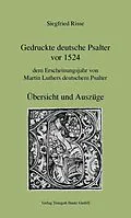 E-Book (pdf) Gedruckte deutsche Psalter vor 1524 von Siegfried Risse