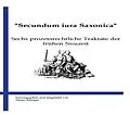 E-Book (pdf) Secundum iura Saxonica von Hiram Kümper