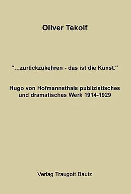 PDF ...zurückzukehren - das ist die Kunst von Oliver Tekolf