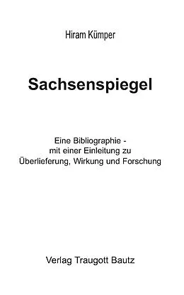 E-Book (pdf) Sachsenspiegel von Hiram Kümper