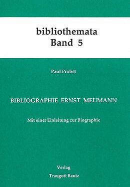 E-Book (pdf) Bibliographie Ernst Meumann von Paul Probst