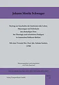 E-Book (pdf) Beytrag zur Geschichte der Intoleranz oder Leben, Meynungen und Schicksale des ehemaligen Doct. der Theologie und reformirten Predigers in Amsterdam Balthasar Bekker meist nach kirchlichen Urkunden. Mit einer Vorrede Hrn. Doct. Joh. Salomo Semlers (1780) von Joh. Moritz Schwager