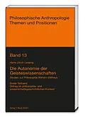 E-Book (pdf) Die Autonomie der Geisteswissenschaften von Hans-Ulrich Lessing