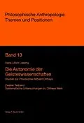 E-Book (pdf) Die Autonomie der Geisteswissenschaften von Hans-Ulrich Lessing