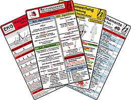 Buch Rettungsdienst Karten-Set - EKG, Herzrhythmusstörungen, Notfallmedikamente, Reanimation von 