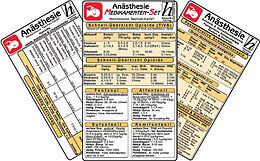 Textkarten / Symbolkarten Anästhesie Medikamenten-Set ( 3er-Set ) - Medizinische Taschen-Karte von 
