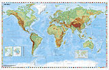 (Land)Karte Weltkarte physisch von Heinrich Stiefel