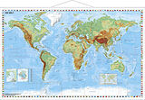 (Land)Karte Weltkarte physisch von Heinrich Stiefel