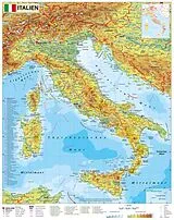 (Land)Karte Italien physisch, Wandkarte / Poster von Heinrich Stiefel