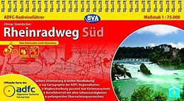 (Land)Karte ADFC-Radreiseführer Rheinradweg Süd 1:75.000 praktische Spiralbindung, reiß- und wetterfest, GPS-Tracks Download von Otmar Steinbicker