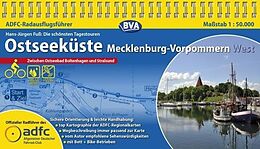 (Land)Karte ADFC-Radausflugsführer Ostseeküste Mecklenburg-Vorpommern West 1:50.000 praktische Spiralbindung, reiß- und wetterfest, GPS-Tracks Download von Hans J Fuss