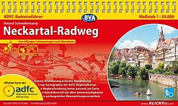 (Land)Karte ADFC-Radreiseführer Neckartal-Radweg 1:50.000 praktische Spiralbindung, reiß- und wetterfest, GPS-Tracks Download von Roland Schmellenkamp